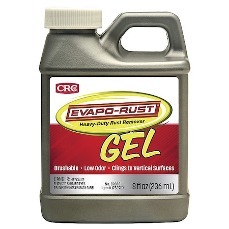 Rust Remover, Bottle, Gel, 8 oz