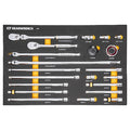 21 Piece 3/8" 90-Tooth Ratchet & Drive Tool Set with Foam Storage Tray