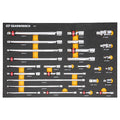 29 Piece 1/4", 3/8", 1/2" Drive Master Chrome Drive Tool Accessories Set with Foam Storage Tray