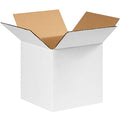 8 in x 8 in x 8 in Shipping Box, White, Corrugate, Single Wall, 32 ECT