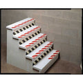 Floor Marking Tape, vinyl, Striped, Red, 2 in W., 10 mil Thickness