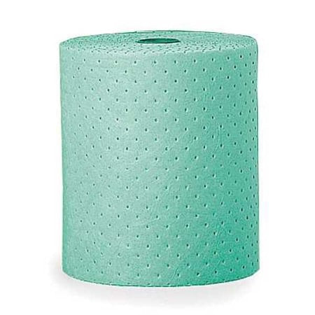 Sorbent Roll, 50 gal, 32 in x 150 ft, Chemical, Hazmat, Green, Polypropylene