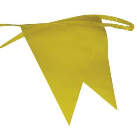 Pennants, Polyethylene, Yellow, 100 ft.