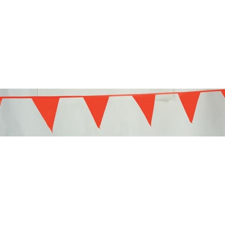 Pennants, Polyethylene, Orange, 60 ft.