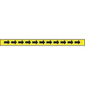 Floor Marking Tape, vinyl, No Legend, Black, Yellow, 2 in W., 5 mil Thickness