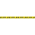Floor Marking Tape, Polyester, Message, Black, Yellow, 3 in W., 7 mil Thickness