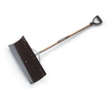 Snow Shovel, 42 in Wood D-Grip Handle, Steel Blade Material, 24 in Blade Width