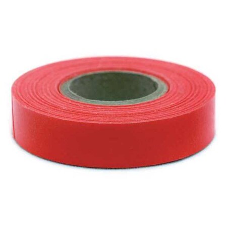 Masking Tape, 1/2 in W x 14 yd L, 6 mil Thick, Red, Rubber Adhesive