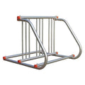 Bike Rack, 2-Sided, 6-Bike, 39-1/2 in., Slvr
