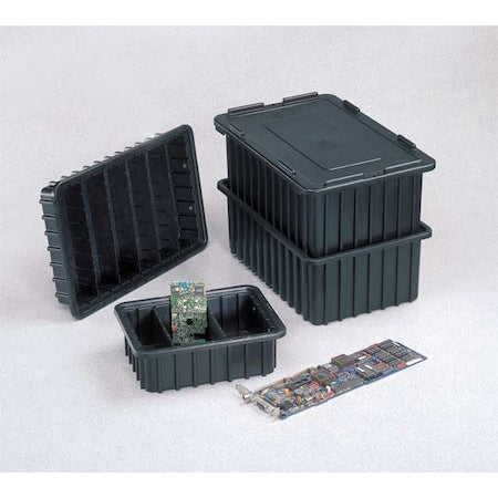 Plastic Divider, Black, 15 1/4 in L, 3 in H
