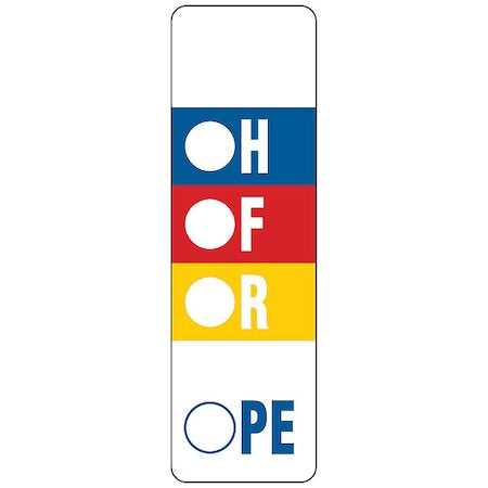 Square HMIG Reactivity Label 2-7/8""H x 7/8""W, Multicolor, Pk500