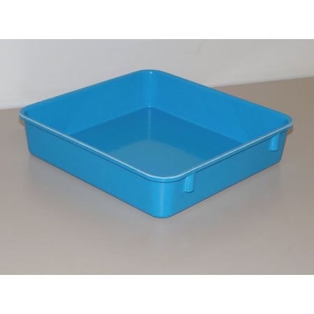 Stack & Nest Storage Container, 0.9 gal, 12-3/8 in L x 9-3/4 in W x 2-1/8 in H, Blue
