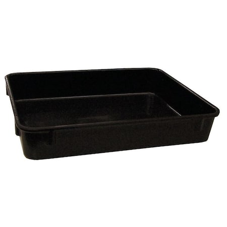 Stack & Nest Storage Container, 0.9 gal, 12-3/8 in L x 9-3/4 in W x 2-1/8 in H, Black