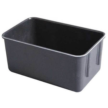 Stack & Nest Storage Container, 0.9 gal, 9-3/4 in L x 6-1/8 in W x 4-1/2 in H, Black