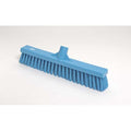16 in Sweep Face Broom Head, Soft/Stiff Combination, Synthetic, Blue