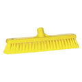 2 x 16 in Sweep Face Broom Head, Soft, Synthetic, Yellow