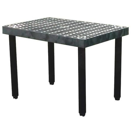 Add-On Plastic Shelving, Open Style, 24 in D, 36 in W, 24 in H, 1 Shelves, Black
