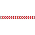 Barricade Tape, No Legend, Red/White, 2 in Wide x 180 ft Length, Vinyl, 4 mil