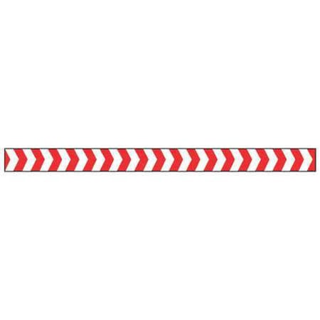 Barricade Tape, No Legend, Red/White, 2 in Wide x 180 ft Length, Vinyl, 4 mil