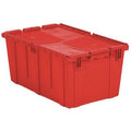 Attached Lid Container, 17.2 gal Volume Cap., 26 7/8 in L, 16 7/8 in W, 12 1/8 in H, Plastic, Red