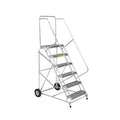 123 in H Aluminum Wheelbarrow Ladder, 9 Steps, 300 lb Load Capacity