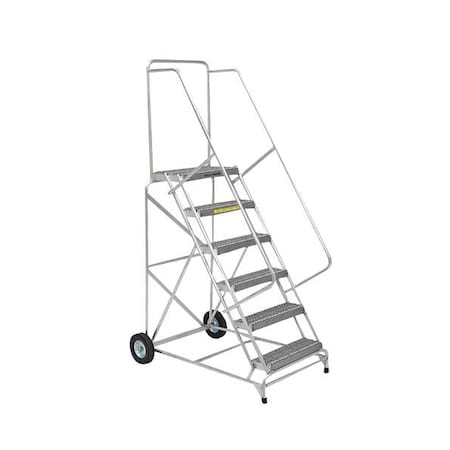 123 in H Aluminum Wheelbarrow Ladder, 9 Steps, 300 lb Load Capacity