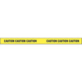 Barricade Tape, Caution, Yellow, 2 in Wide x 180 ft Length, Vinyl, 4 mil