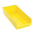 Shelf Storage Bin, Polypropylene, Yellow, 4 in H, 8 3/8 in W, 17 7/8 in L
