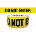 Barricade Tape, Do Not Enter, Yellow, 3 in Wide x 1, 000 ft Length, Polyethylene, 4 mil