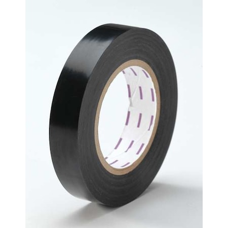 Floor Marking Tape, vinyl, No Legend, Black, 1 in W., 5 mil Thickness