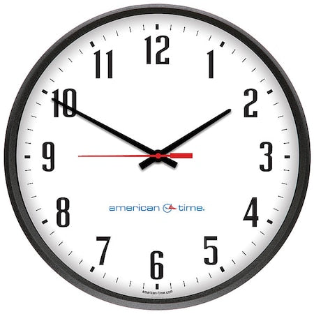 12" Analog Wall Clock, Black