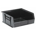 Hang & Stack Storage Bin, Polypropylene, Black, 5 in H, 11 in W, 10 7/8 in L