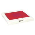 48 gal Trash Can Lid, Flat Red, polypropylene, 1 Openings 12 1/2 in W/Dia