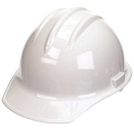 Hard Hat, Classic, Polyethylene, 6 Point Ratchet, Type 1, Class E, White