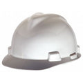Hard Hat, V-Gard, Polyethylene, 4 Point Pinlock, Type 1, Class E, White