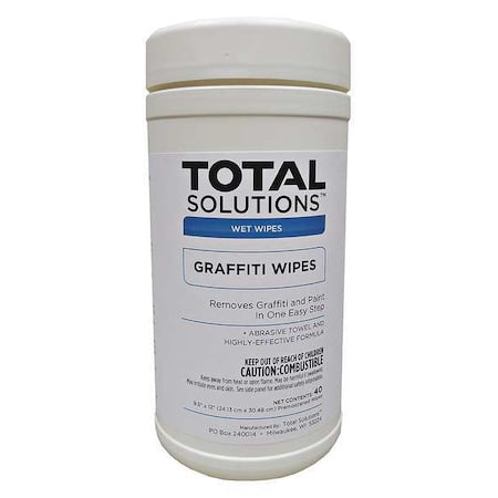 Graffiti Wipes, 12" x 9 1/2", 40 ct