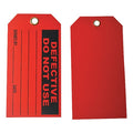 Do Not Use Tag, Cleaning and Maintenance, Polyester, 5 3/4 in H x 3 in W, Red, Rectangle, 100 PK