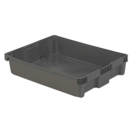 Hang & Stack Storage Bin, Plastic, Gray, 6 1/8 in H, 22 1/2 in W, 29 5/8 in L