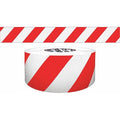 Barricade Tape, No Legend, Red/White, 3 in Wide x 200 ft Length, Polyethylene, 4 mil