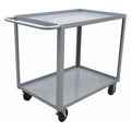 Utility Cart with Lipped Metal Shelves, Steel, 1, 200 lb Load Capacity, 2 Shelves, 42 in L, 24 in W