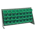 Steel Louvered Bench Rack, 1/4 in D x 20 in H x 36 in W, Gray