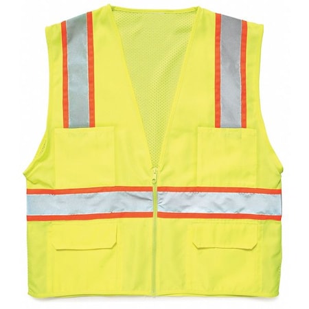 3XL Class 2 High Visibility Vest, Lime