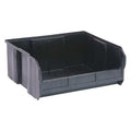 Hang & Stack Storage Bin, Polypropylene, Black, 7 in H, 16 1/2 in W, 14 3/4 in L