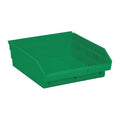Shelf Storage Bin, Polypropylene, Green, 4 in H, 11 1/8 in W, 11 5/8 in L