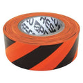 Flagging Tape, No Legend, Black/Orange, 1 3/16 in Wide x 300 ft Length, Vinyl, 2 mil