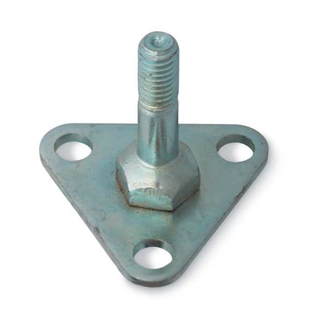 Foot Plate, 1 7/8x1 7/8x2 1/8in, Silver
