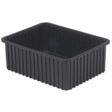 Polyethylene, Divider Box, Black, 22 3/8 in L, 6 in H