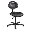 Polyurethane Desk Chair, 15" to 20", No Arms, Black