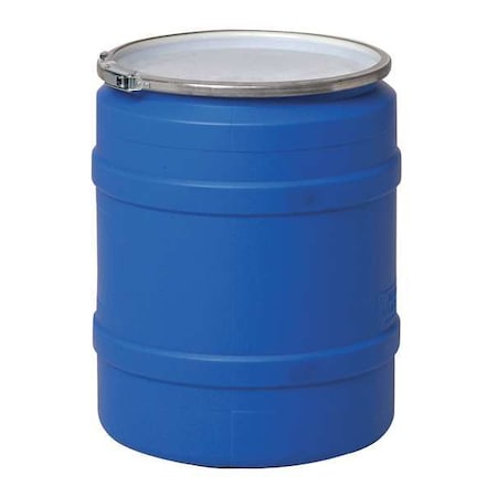 Open Head Transport Drum, Polyethylene, 20 gal, Unlined, Blue