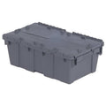 Attached Lid Container, 5.23 gal Volume Cap., 19 3/4 in L, 11 3/4 in W, 7 1/4 in H, Gray